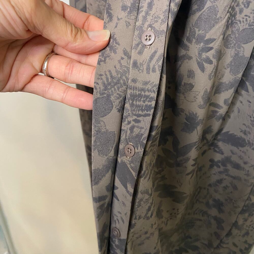REI Cooperative Womens Active Travel Office Shirt Dress Botanical Print Medium - Picture 5 of 15